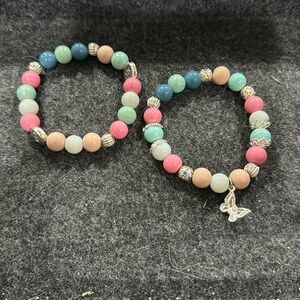Cotton Candy Heaven Porcelain beads Bracelet Set